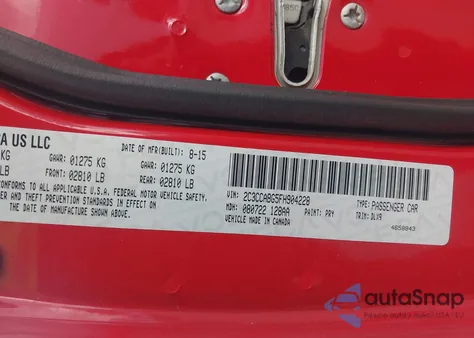 2015 Chrysler 300 300S из США, поврежденный, VIN 2C3CCABG5FH904228